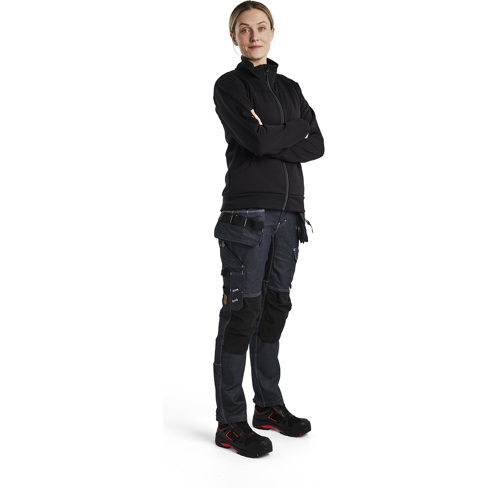 Blaklader Ladies Zip Sweatshirt, Black/Dark Grey (5)