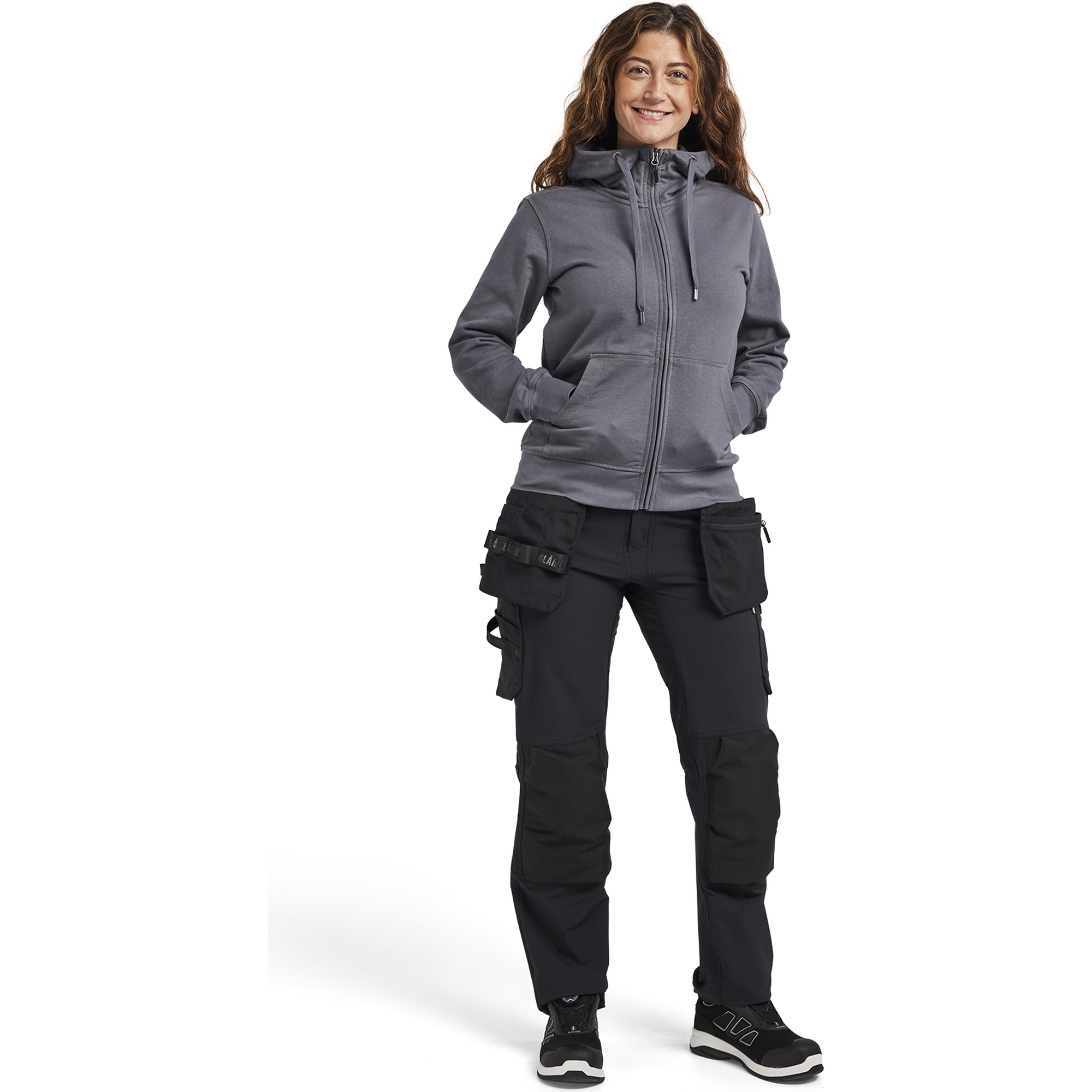 Blaklader Ladies Zip Hoodie, Mid Grey (5)