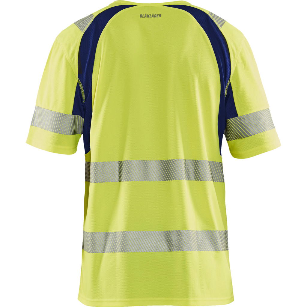 Blaklader High Vis UV Protection T-Shirt, Yellow/Navy Blue (4)