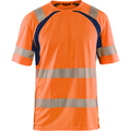 Blaklader High Vis UV Protection T-Shirt, Orange/Navy Blue