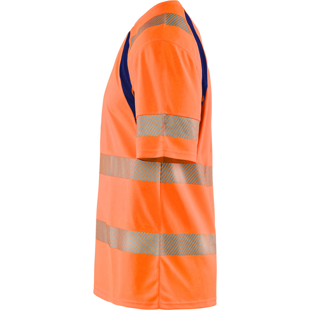 Blaklader High Vis UV Protection T-Shirt, Orange/Navy Blue (3)