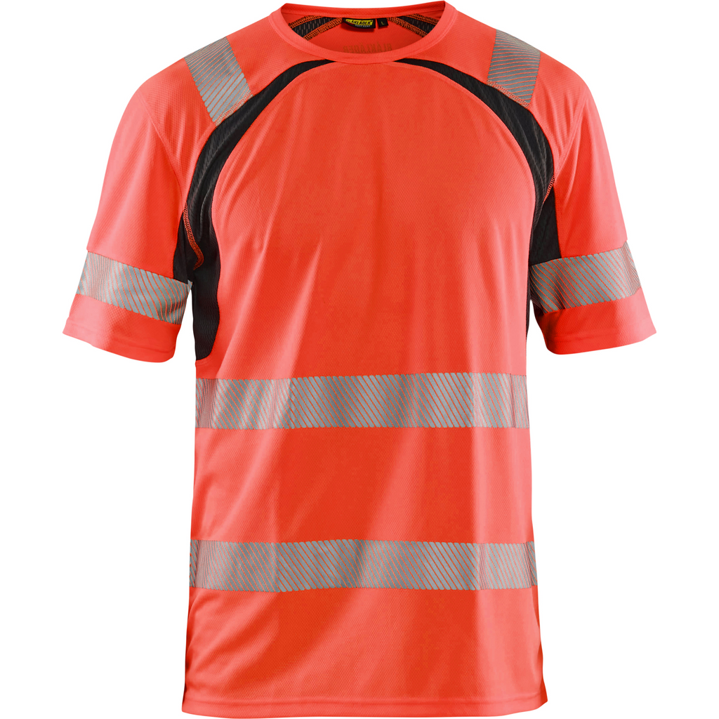 Blaklader High Vis UV Protection T-Shirt, Red/Black