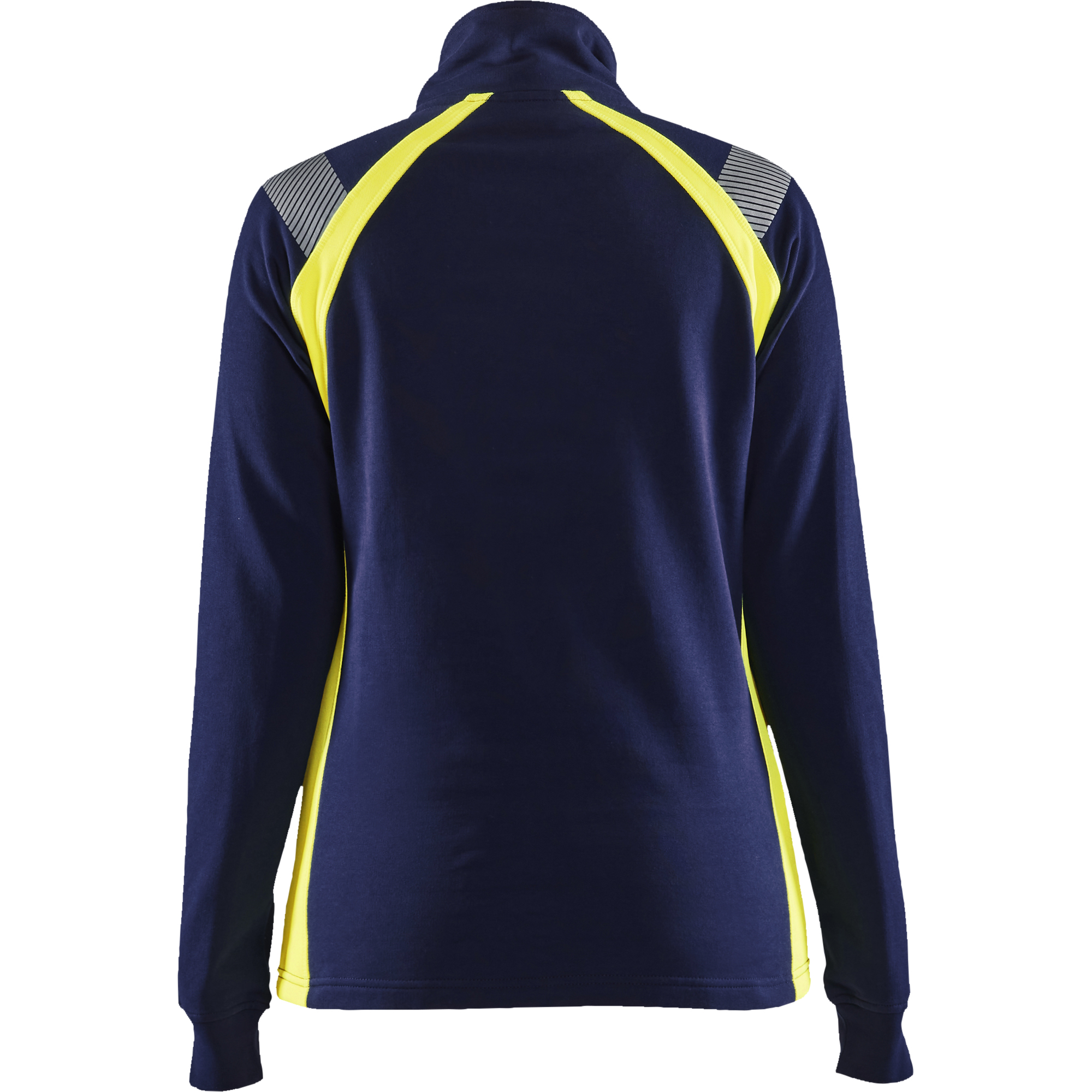 Blaklader Women's Half-Zip Sweatshirt, Navy/ Yellow (4)