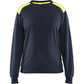 Blaklader Women's Sweatshirt, Dark Navy/Yellow