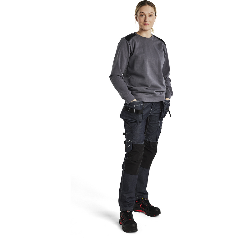 Blaklader Ladies Sweatshirt, Medium Grey/Black (5)