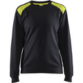 Blaklader Women's Sweatshirt, Black/Yellow