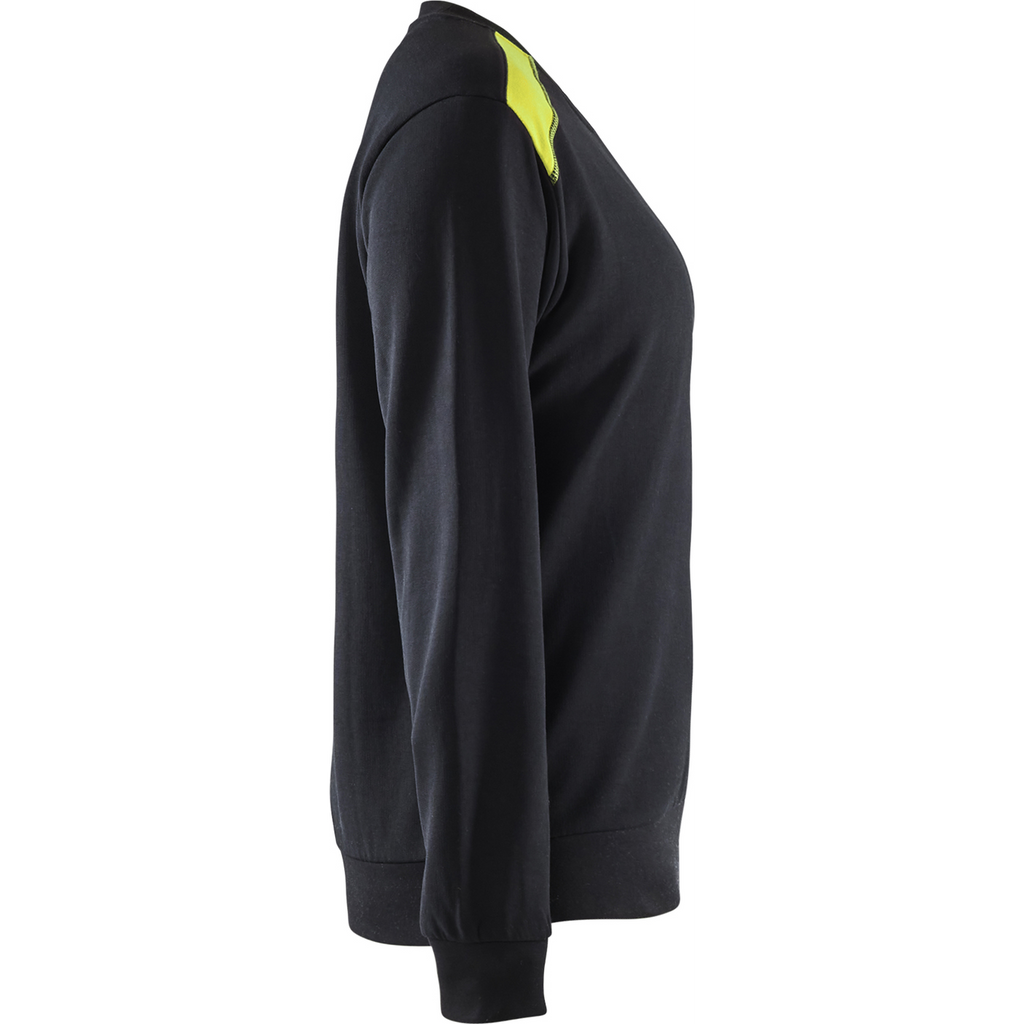 Blaklader Women's Sweatshirt, Black/Yellow (2)