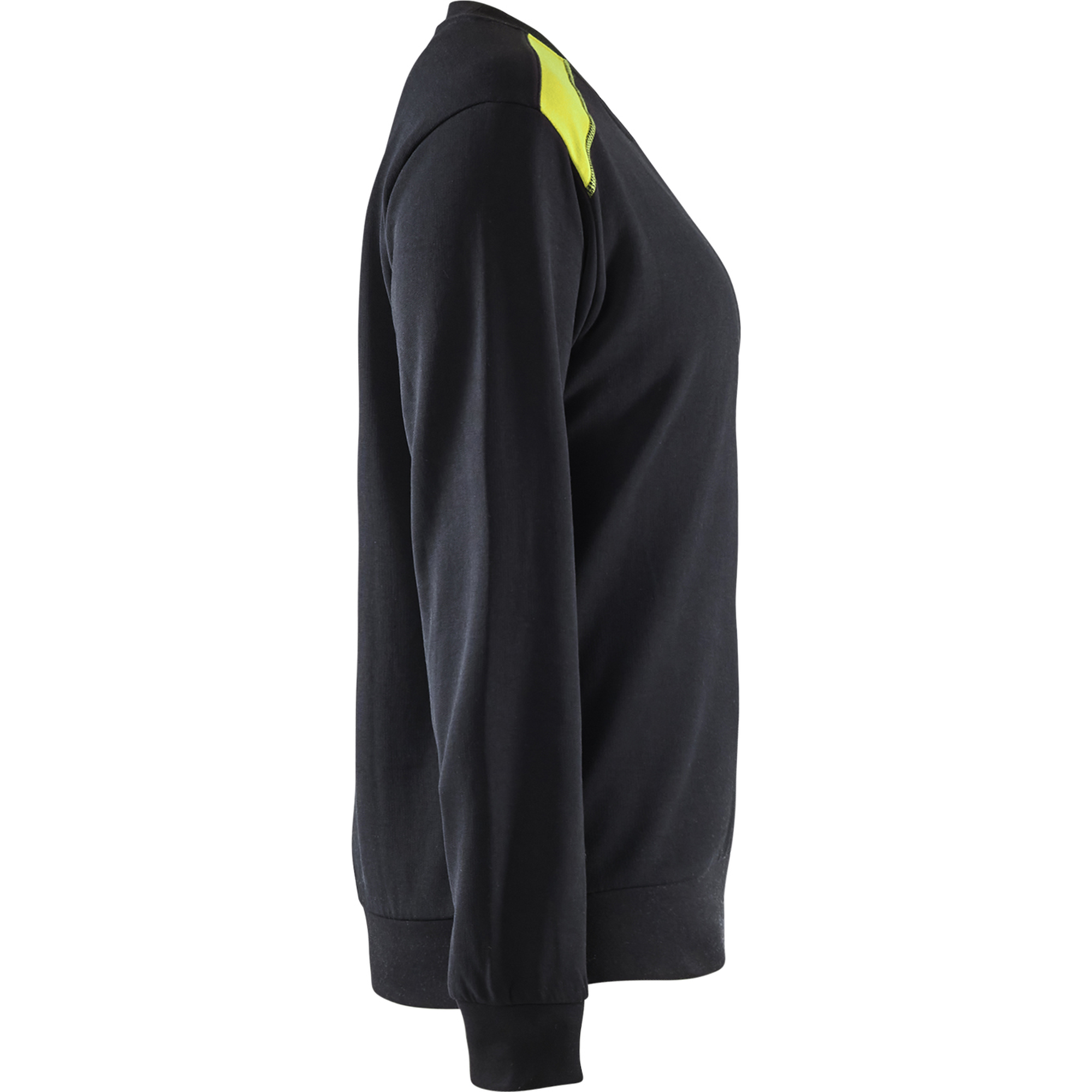 Blaklader Women's Sweatshirt, Black/Yellow (2)