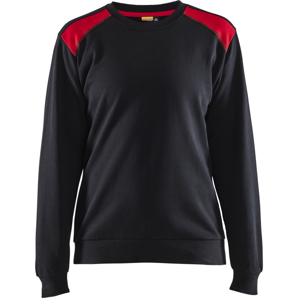 Blaklader Women's Sweatshirt, Black/Red