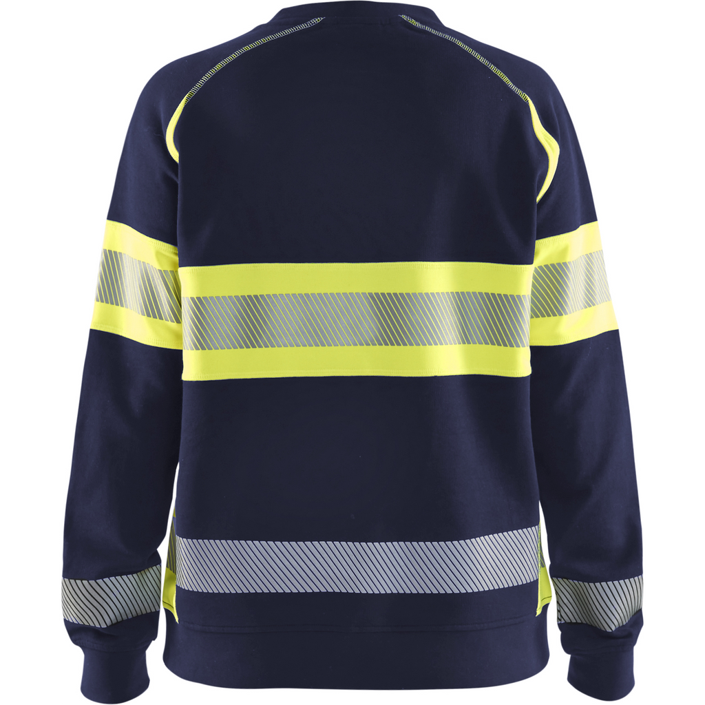 Blaklader High Vis Ladies Sweatshirt, Navy Blue/ Yellow (4)