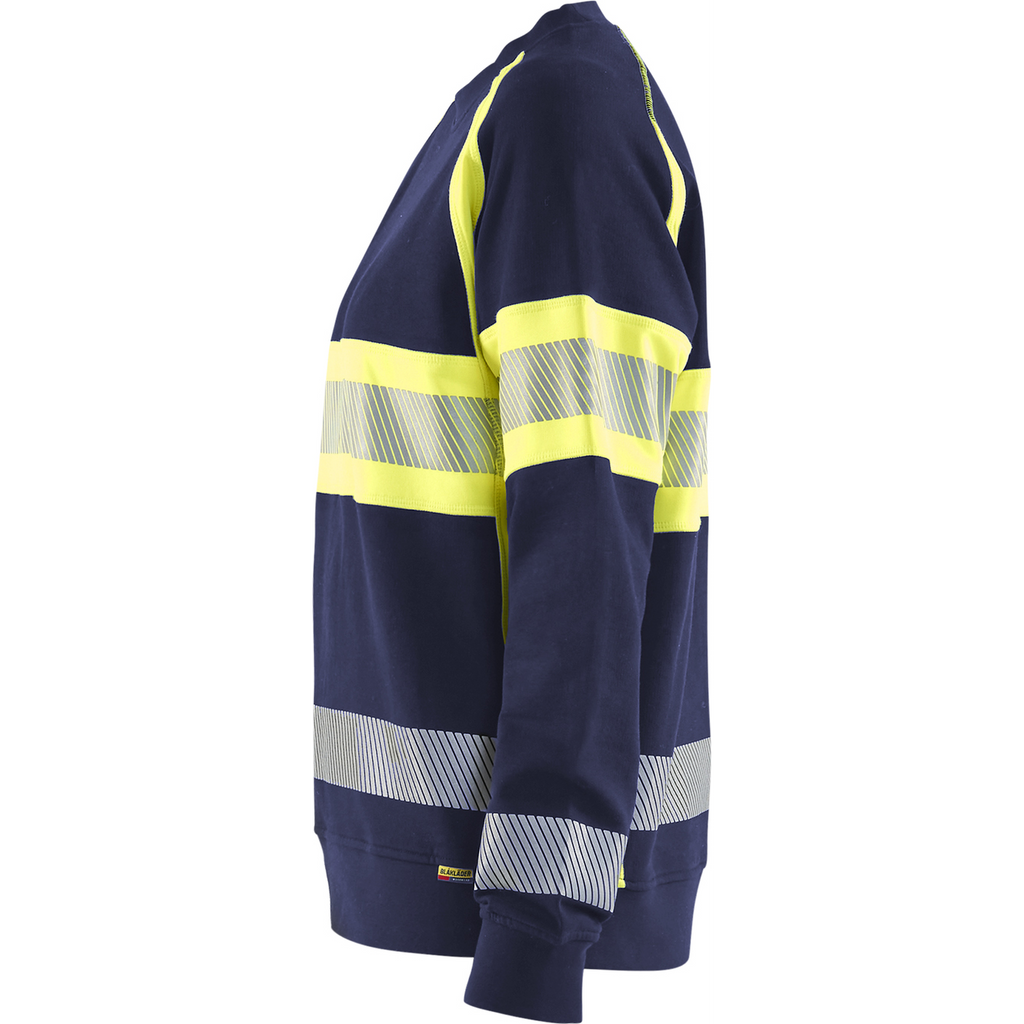 Blaklader High Vis Ladies Sweatshirt, Navy Blue/ Yellow (3)