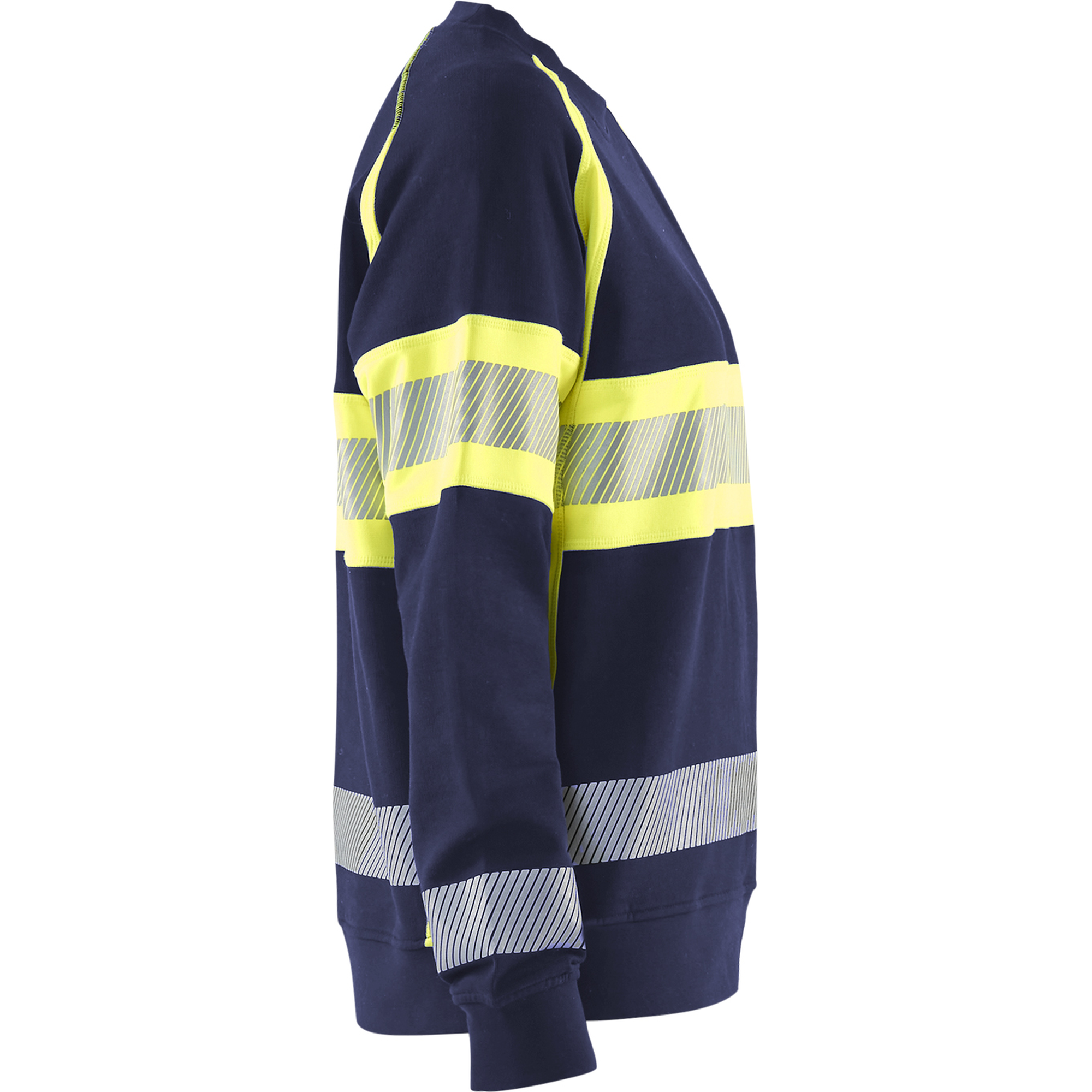 Blaklader High Vis Ladies Sweatshirt, Navy Blue/ Yellow (2)