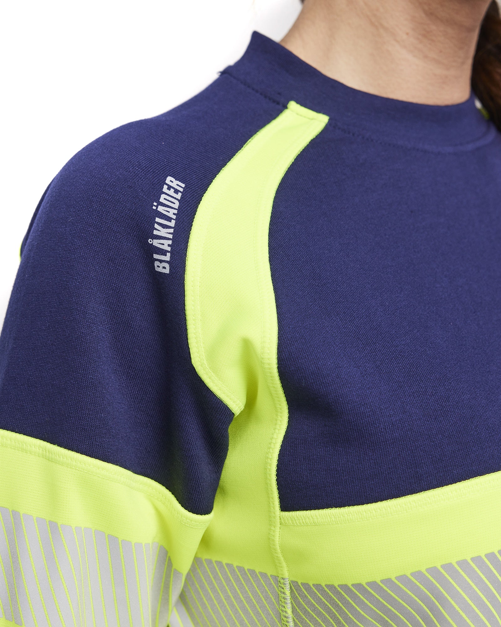 Blaklader High Vis Ladies Sweatshirt, Navy Blue/ Yellow (6)