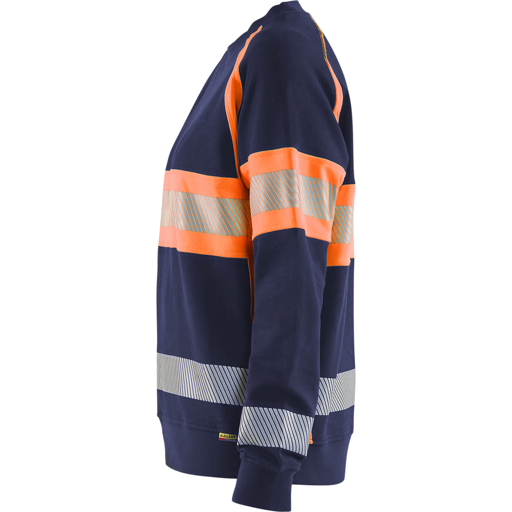 Blaklader High Vis Women's Sweatshirt, Navy Blue/Orange (3)