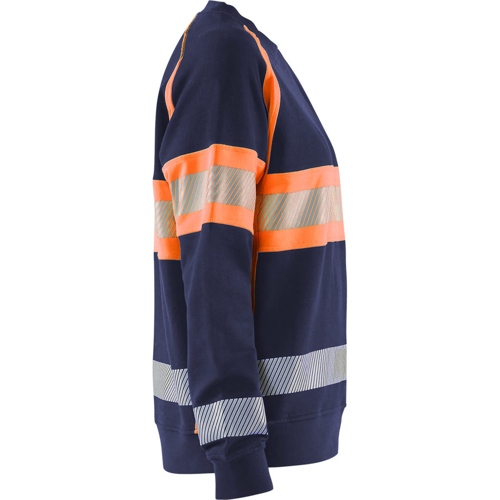 Blaklader High Vis Women's Sweatshirt, Navy Blue/Orange (2)