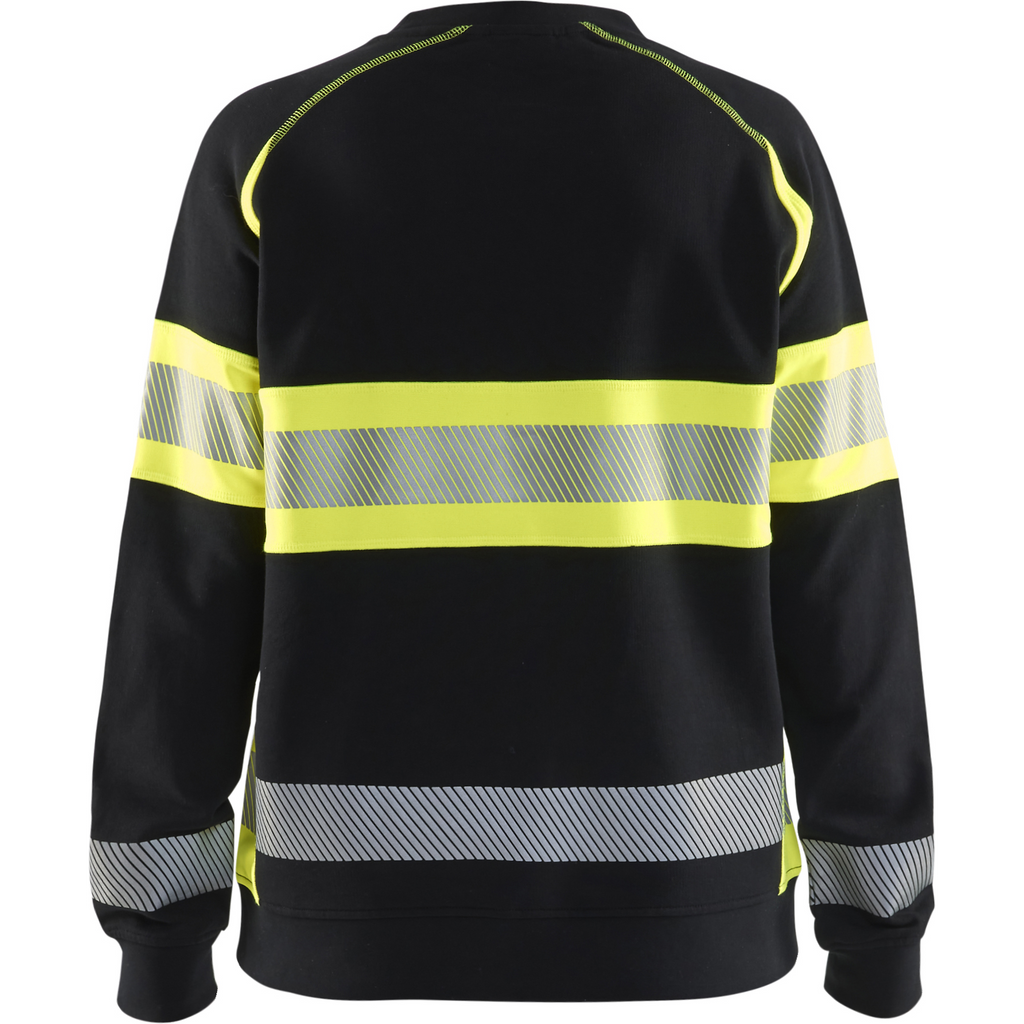 Blaklader High Vis Women's Sweatshirt, Black/Yellow (4)