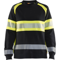 Blaklader High Vis Women's Sweatshirt, Black/Yellow