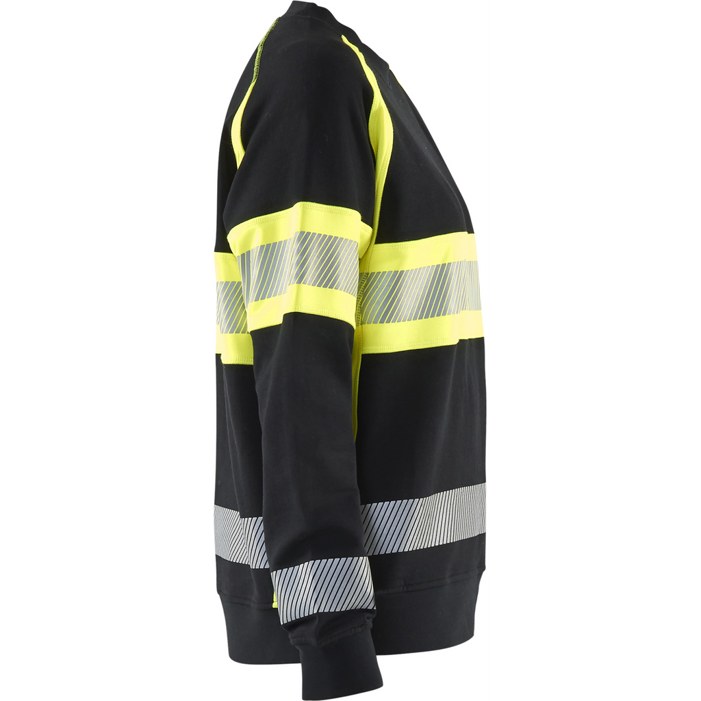 Blaklader High Vis Women's Sweatshirt, Black/Yellow (2)