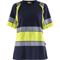 Blaklader High Vis Women's T-Shirt, Navy Blue/Yellow
