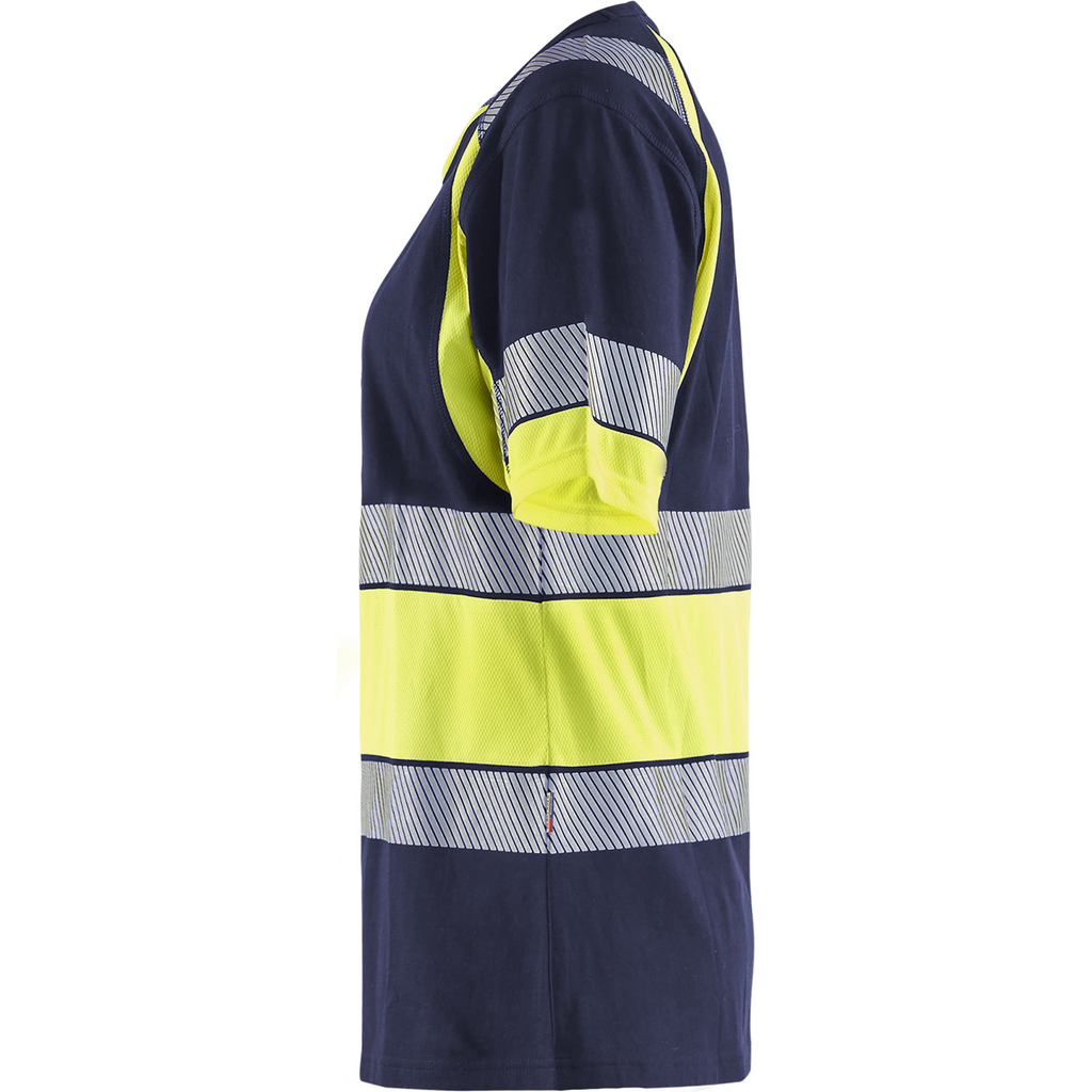 Blaklader High Vis Women's T-Shirt, Navy Blue/Yellow (3)
