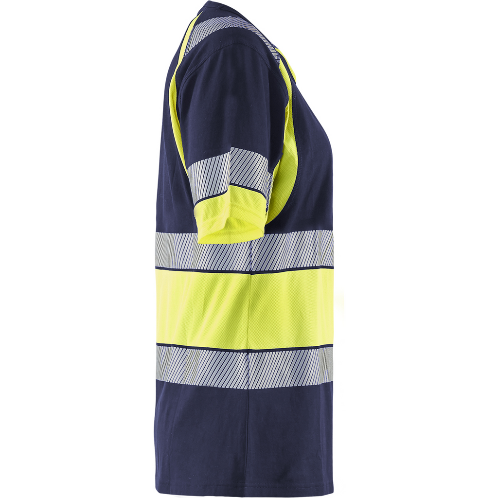 Blaklader High Vis Women's T-Shirt, Navy Blue/Yellow (2)