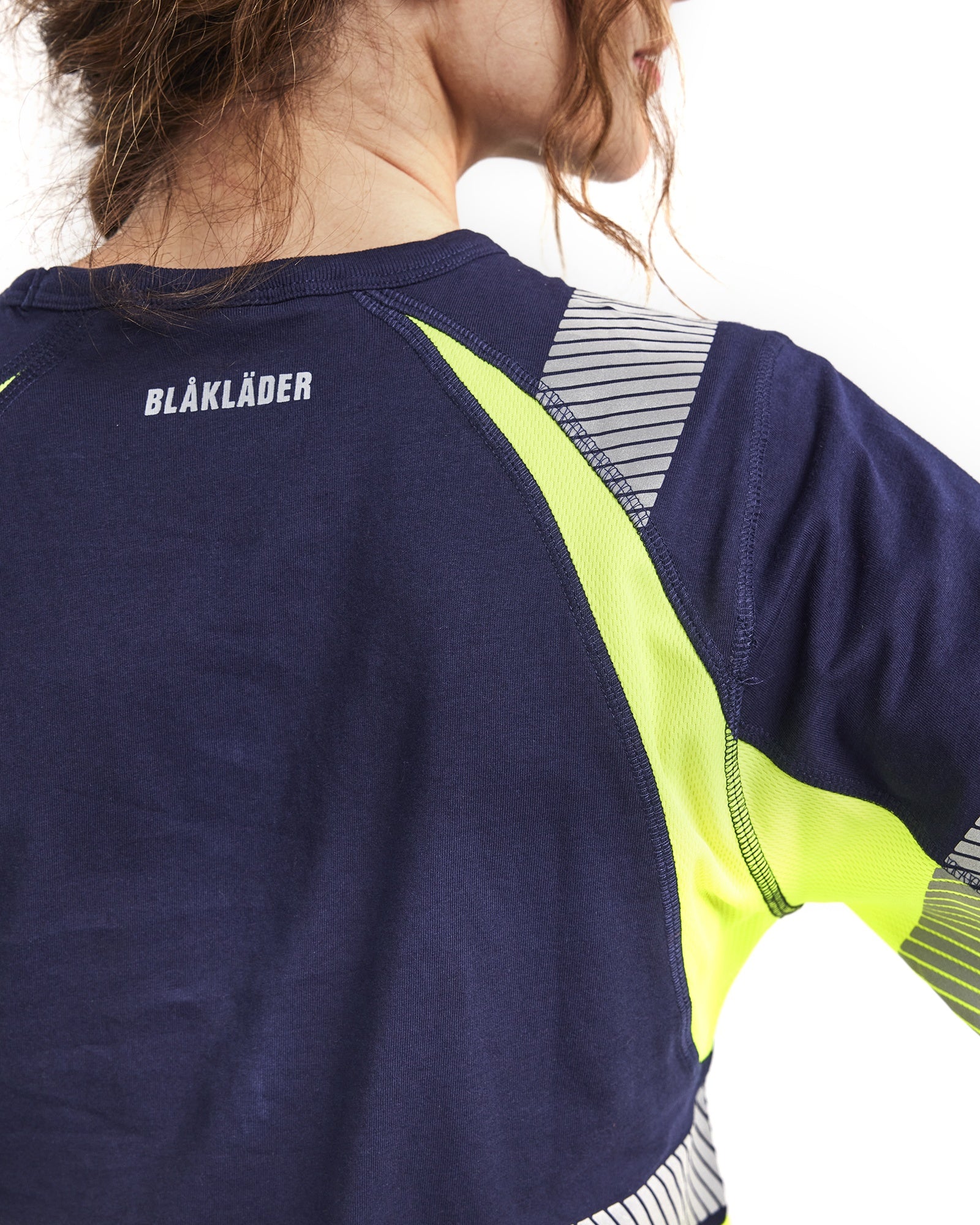 Blaklader High Vis Women's T-Shirt, Navy Blue/Yellow (6)