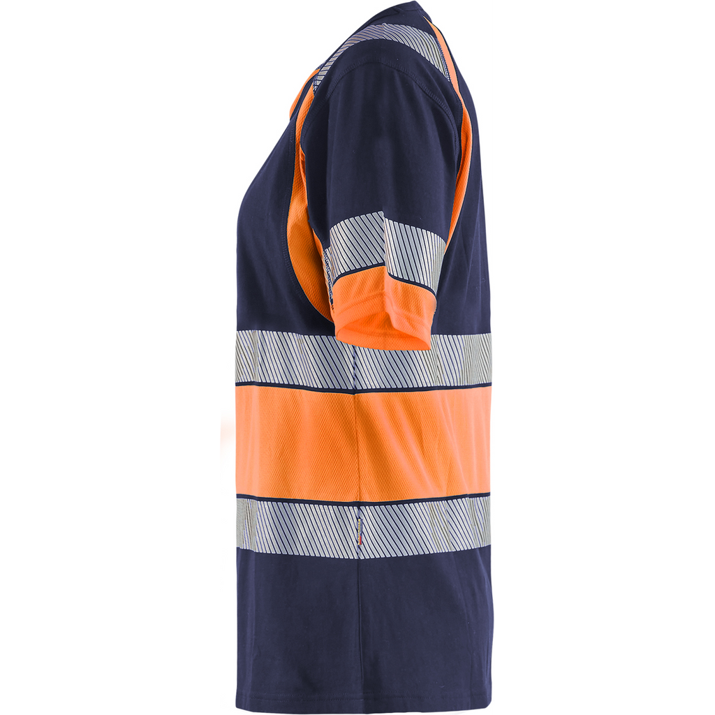 Blaklader High Vis Ladies T-Shirt, Navy Blue/Orange (3)