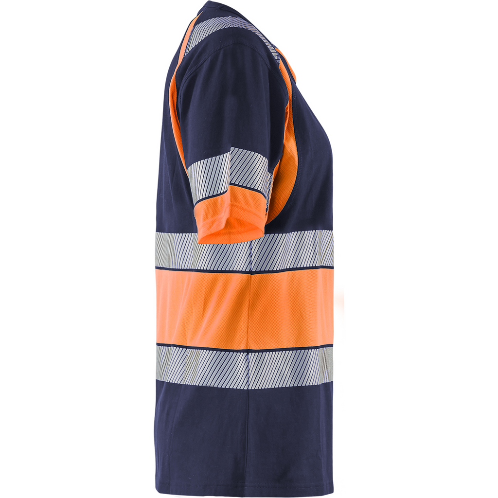 Blaklader High Vis Ladies T-Shirt, Navy Blue/Orange (2)