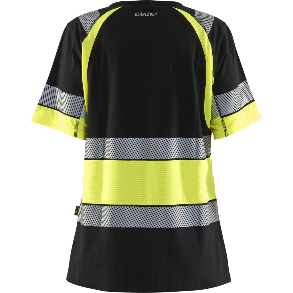 Blaklader High Vis Ladies T-Shirt, Black/Yellow (4)