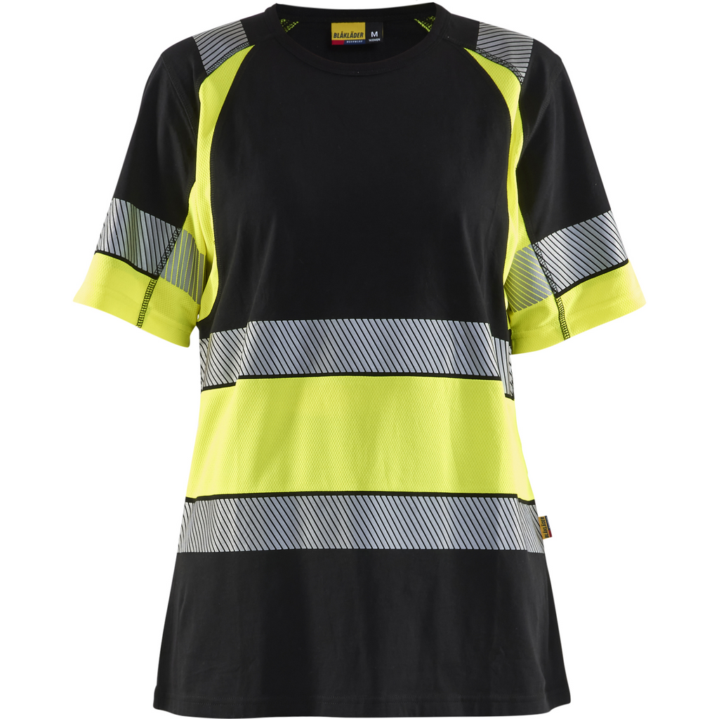 Blaklader High Vis Ladies T-Shirt, Black/Yellow