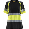 Blaklader High Vis Ladies T-Shirt, Black/Yellow