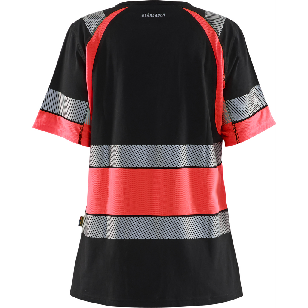 Blaklader High Vis Women's T-Shirt, Black/High Vis Red (4)