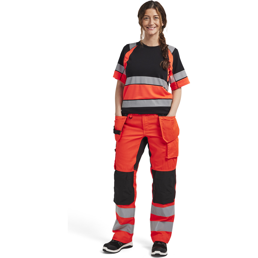 Blaklader High Vis Women's T-Shirt, Black/High Vis Red (5)