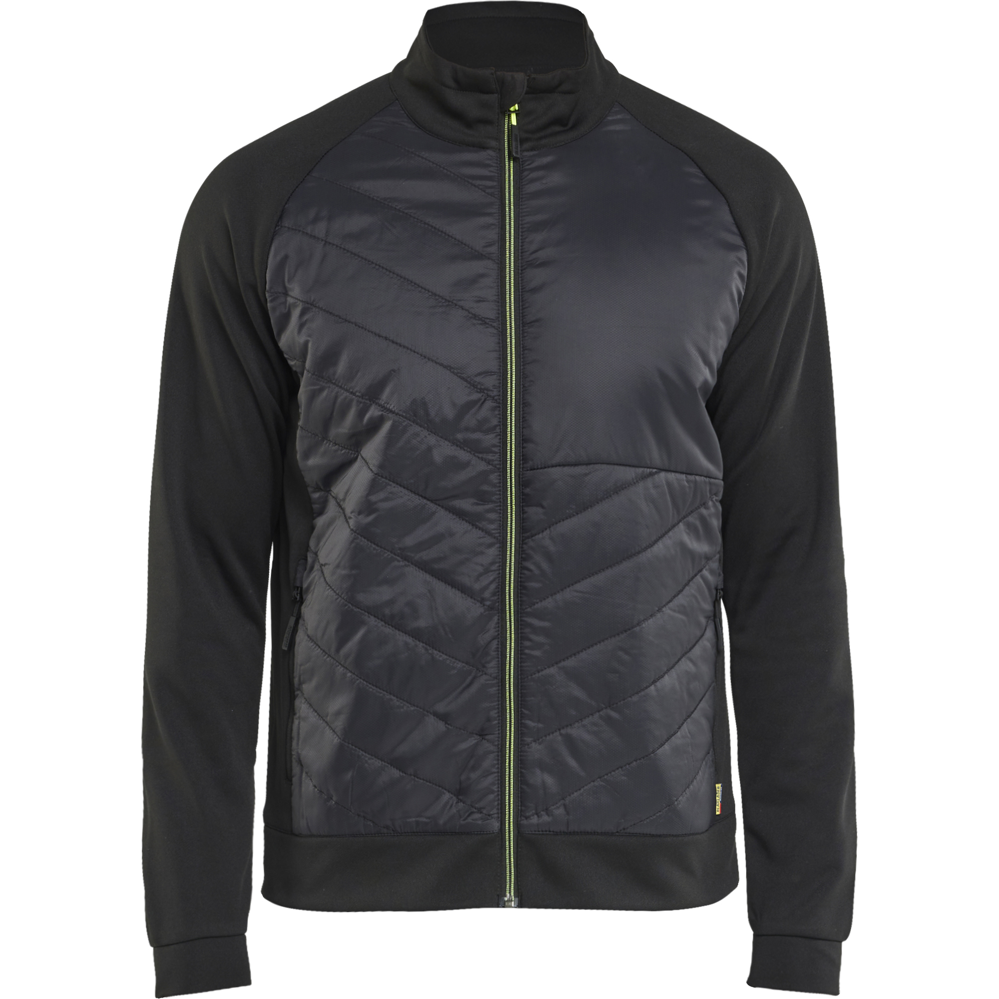 Blaklader Hybrid Sweater, Black/Hi-Vis Yellow