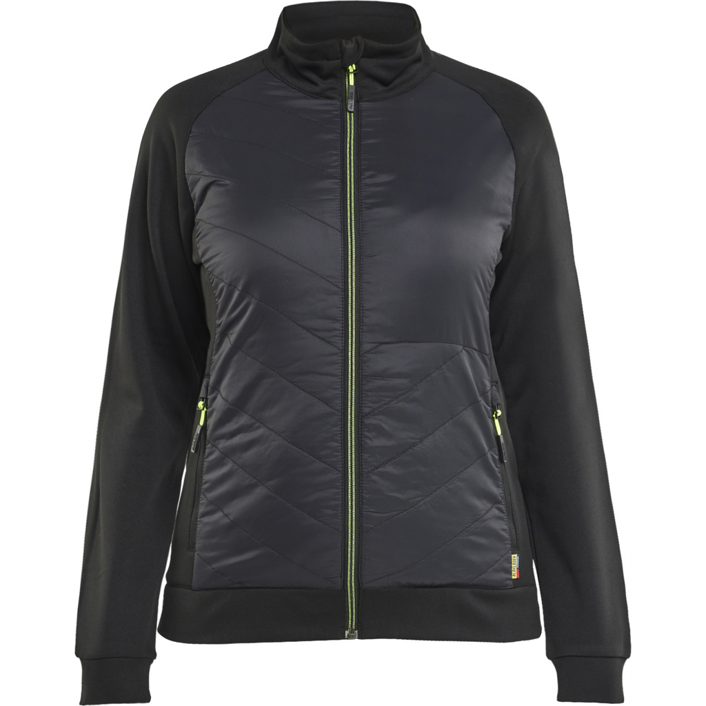 Blaklader Ladies Hybrid Sweater, Black/Yellow