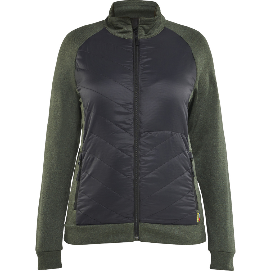 Blaklader Ladies Hybrid Sweatshirt, Autumn Green/Black