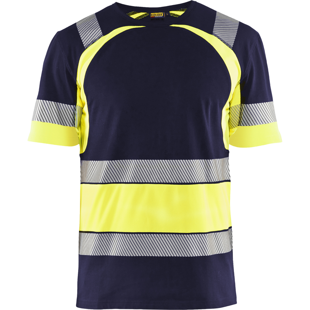 Blaklader High Vis T-Shirt, Navy/Yellow