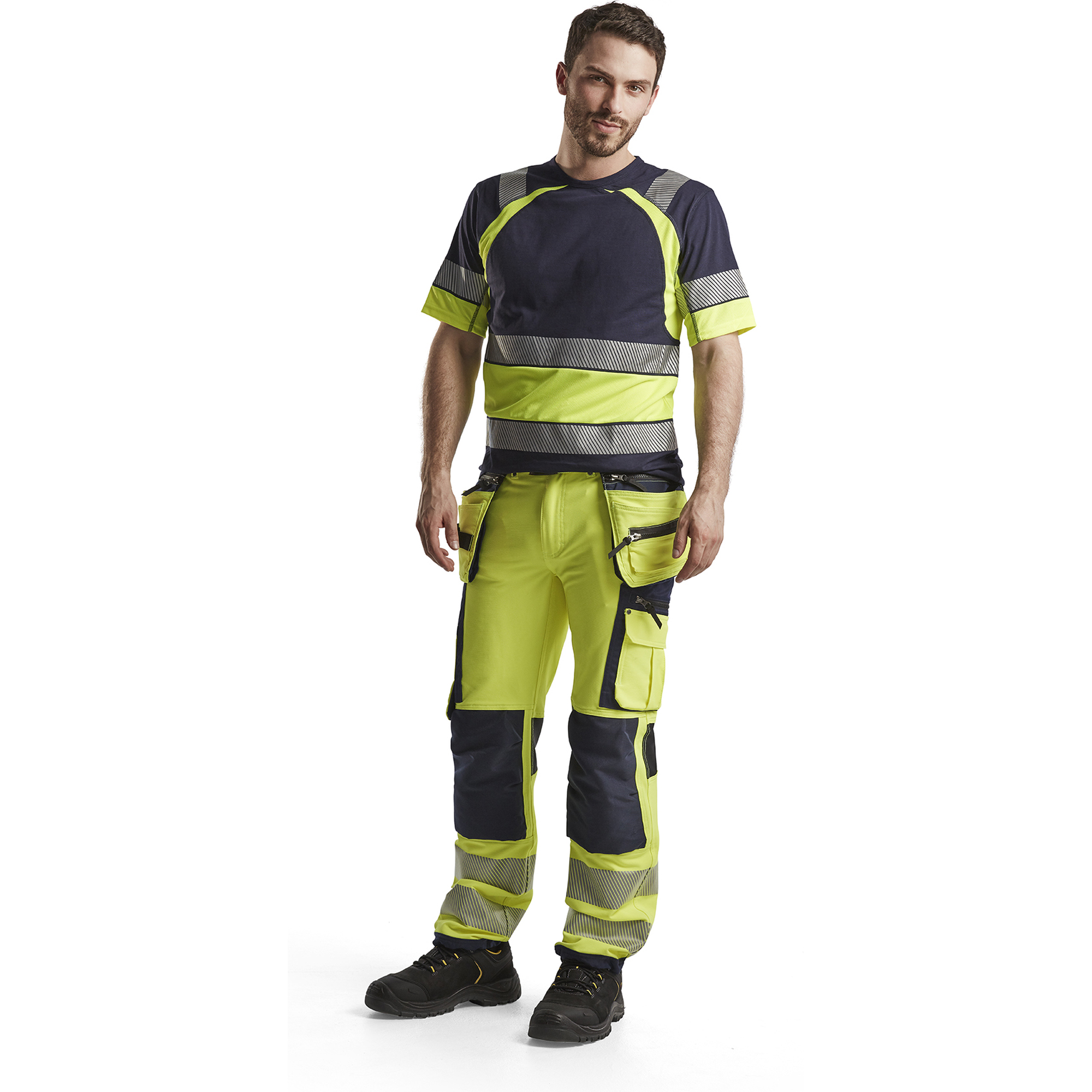 Blaklader High Vis T-Shirt, Navy/Yellow (6)