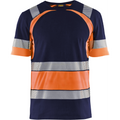 Blaklader High Vis T-Shirt, Navy Blue/Orange