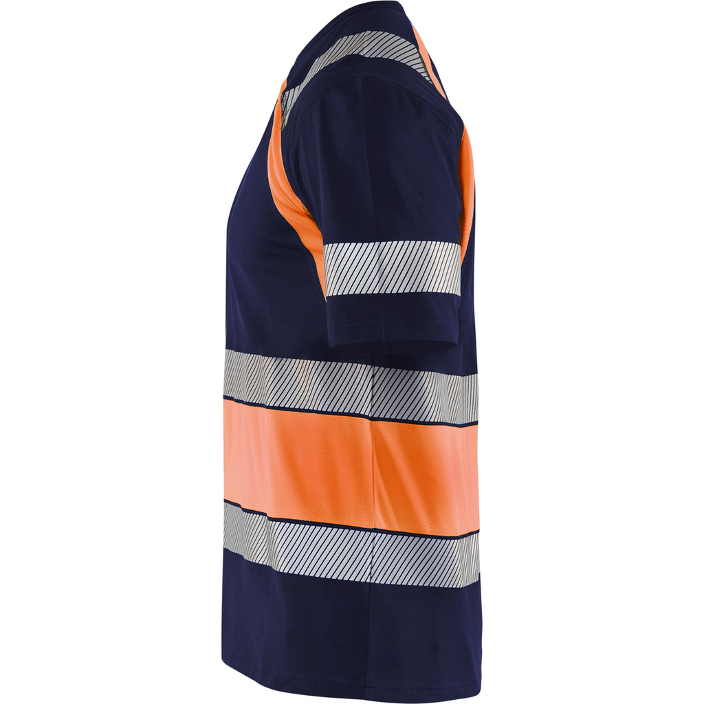 Blaklader High Vis T-Shirt, Navy Blue/Orange (3)