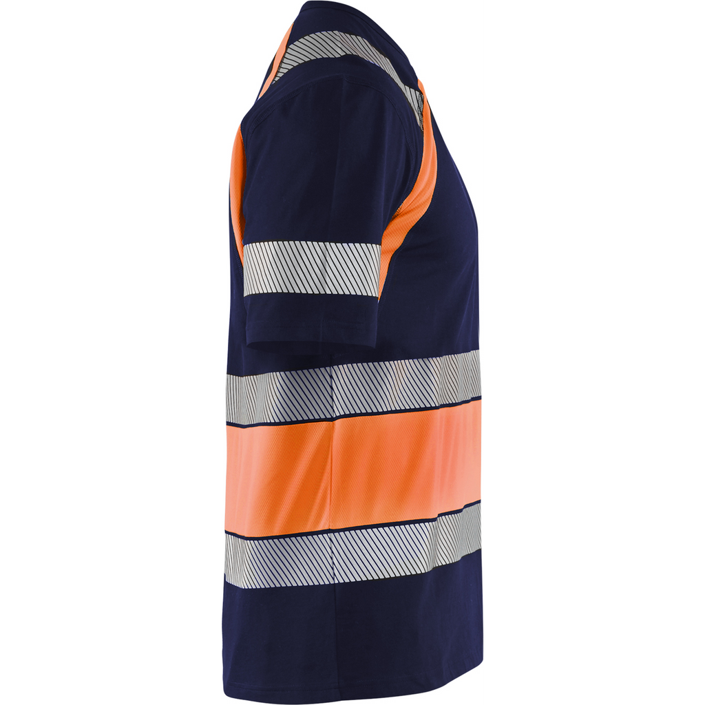 Blaklader High Vis T-Shirt, Navy Blue/Orange (2)