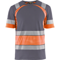 Blaklader High Vis T-Shirt, Medium Grey/Orange