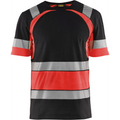Blaklader High Vis T-Shirt, Black/High Vis Red
