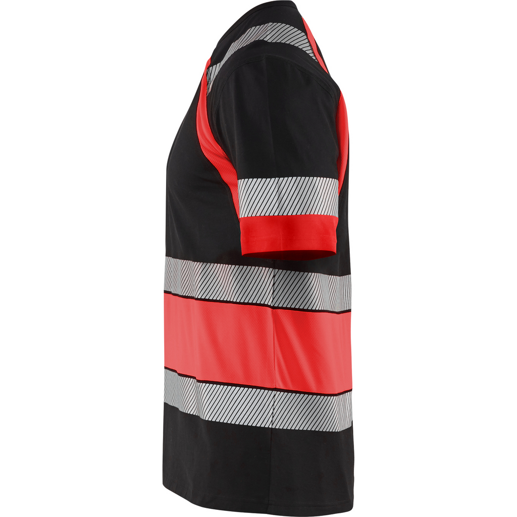 Blaklader High Vis T-Shirt, Black/High Vis Red (3)