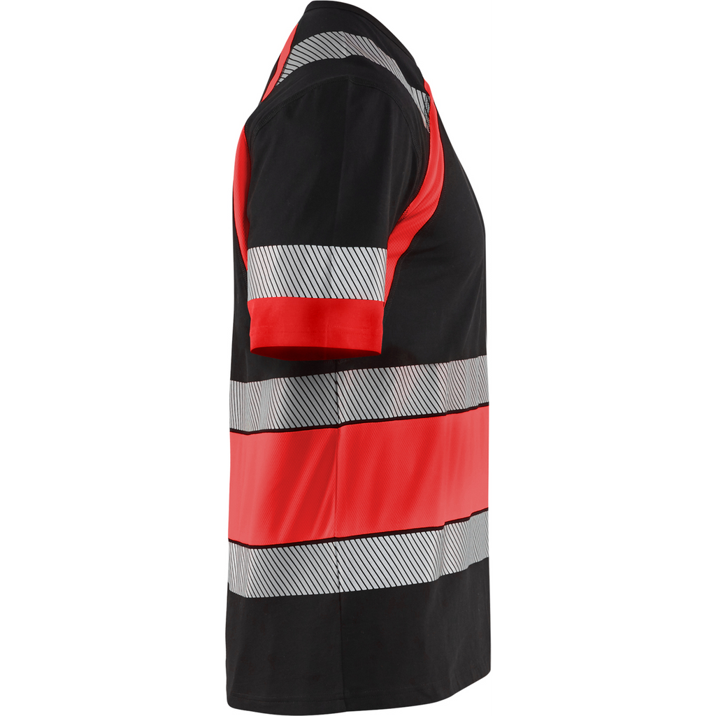 Blaklader High Vis T-Shirt, Black/High Vis Red (2)