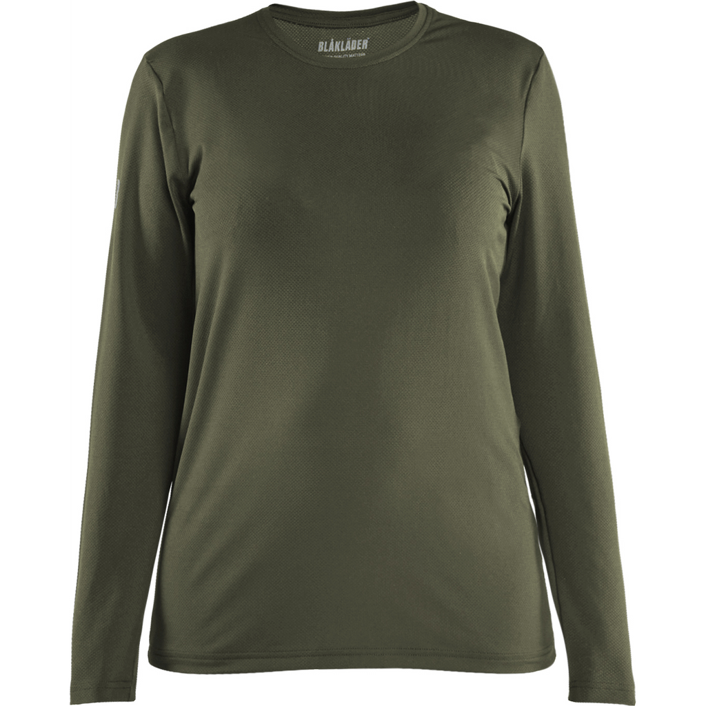 Blaklader Women's Functional UV Protection Long Sleeve Shirt, Forest Green