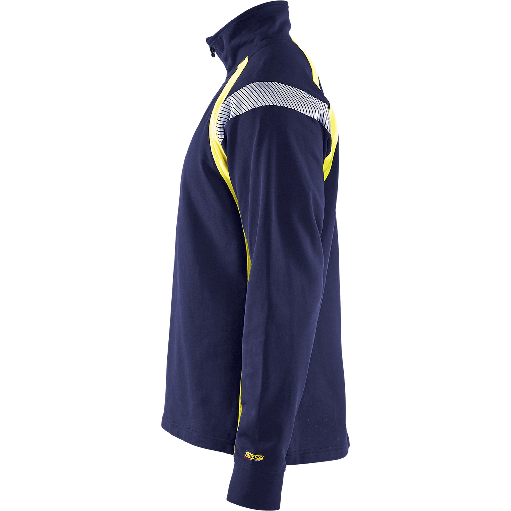 Blaklader Half-Zip Sweatshirt, Navy Blue/ Yellow (3)