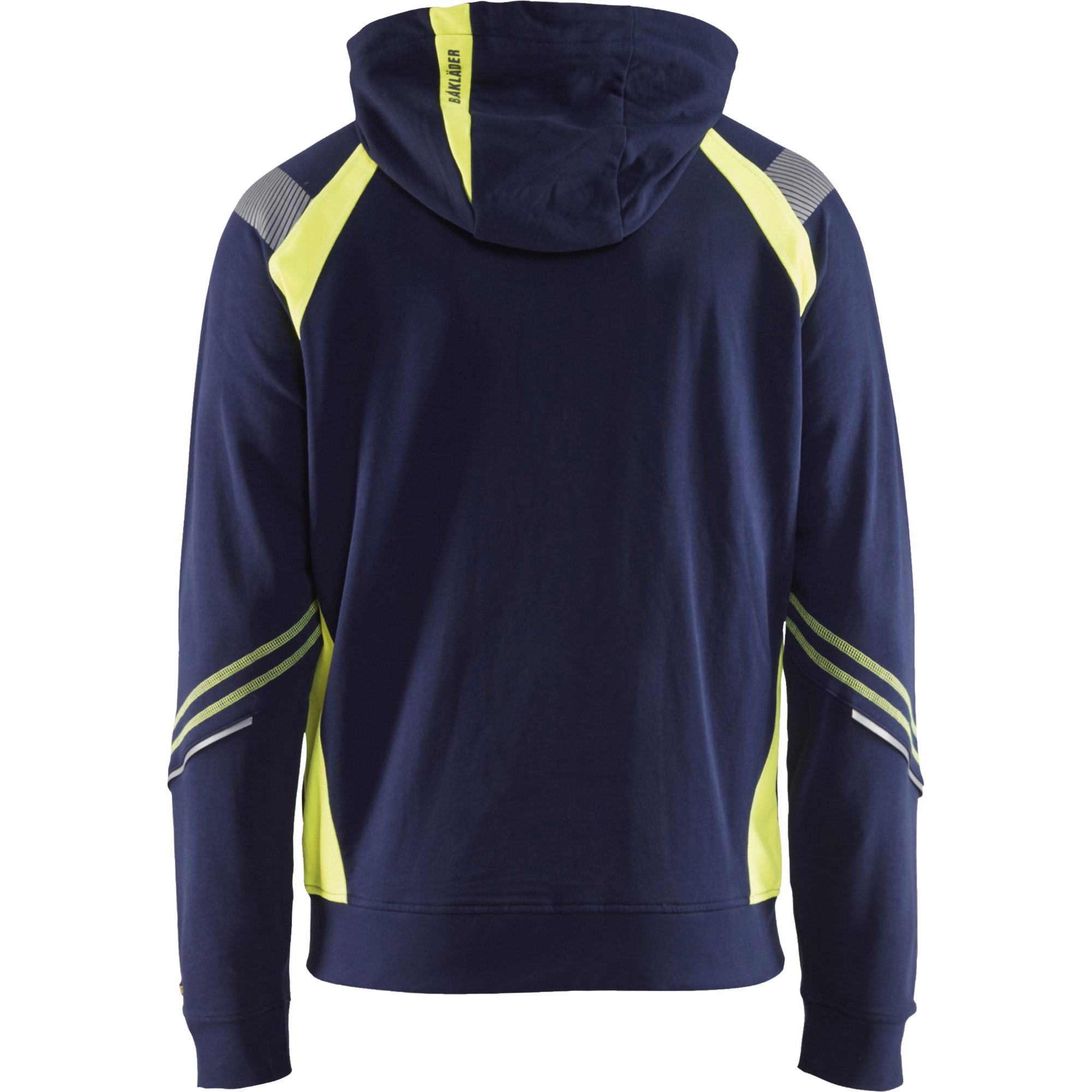 Blaklader Zip Sweatshirt, Navy/ Yellow (4)