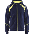 Blaklader Zip Sweatshirt, Navy/ Yellow