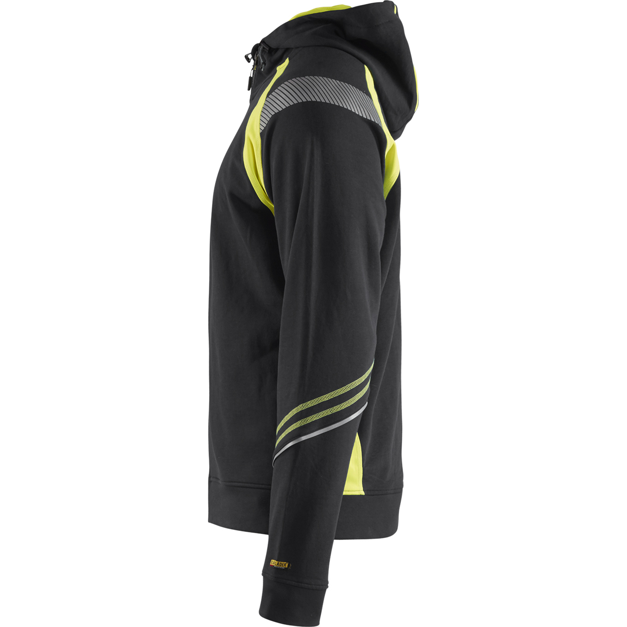 Blaklader Zip Sweatshirt, Black/Yellow (3)